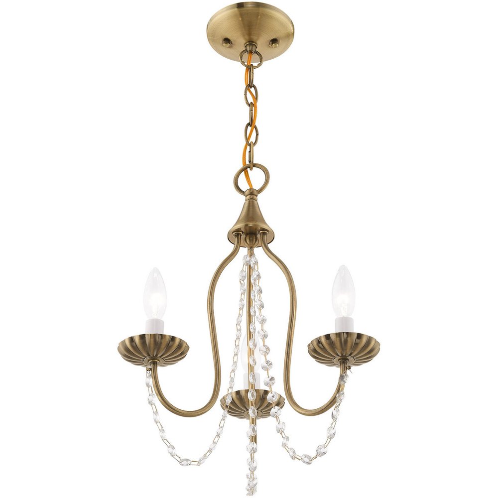Three Light Dimmable Chandelier With Shades