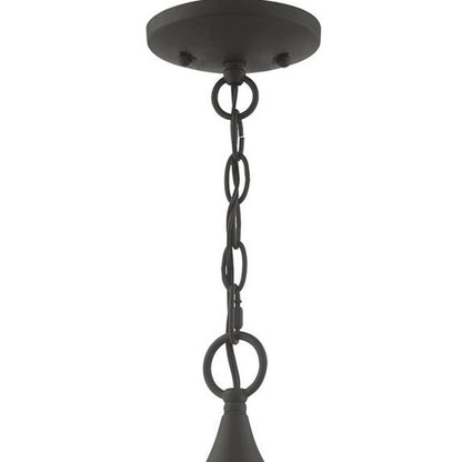 Black Three Light Dimmable Chandelier With Shades