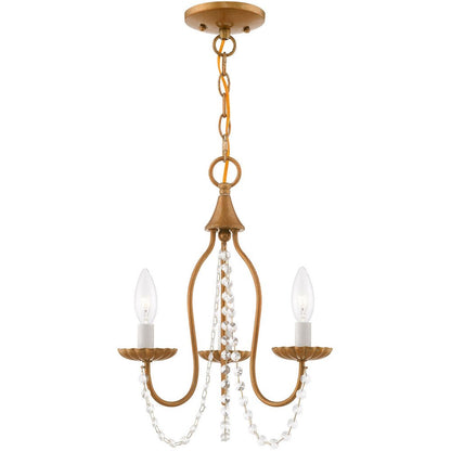 Three Light Dimmable Chandelier With Shades