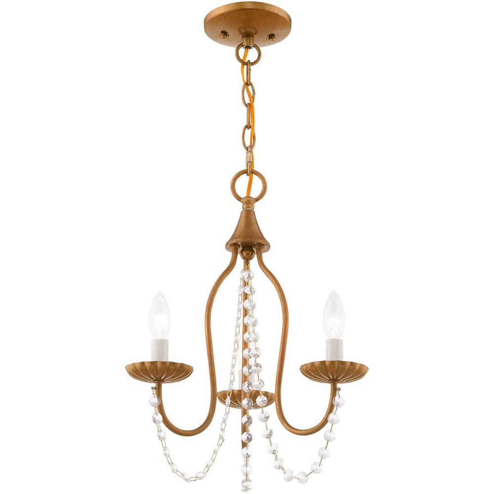 Three Light Dimmable Chandelier With Shades
