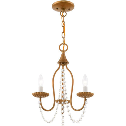 Three Light Dimmable Chandelier With Shades