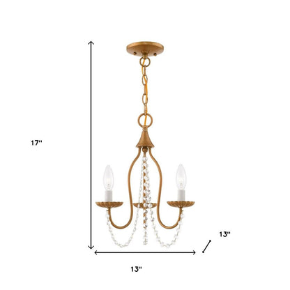 Three Light Dimmable Chandelier With Shades