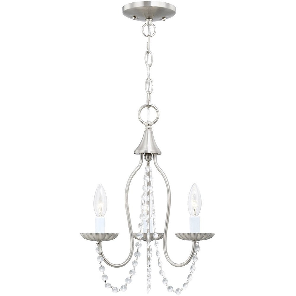 Three Light Dimmable Chandelier With Shades