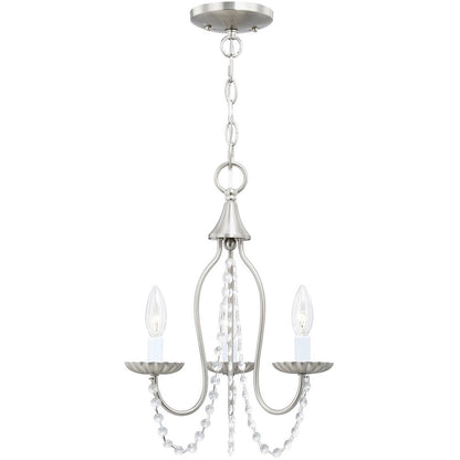 Three Light Dimmable Chandelier With Shades