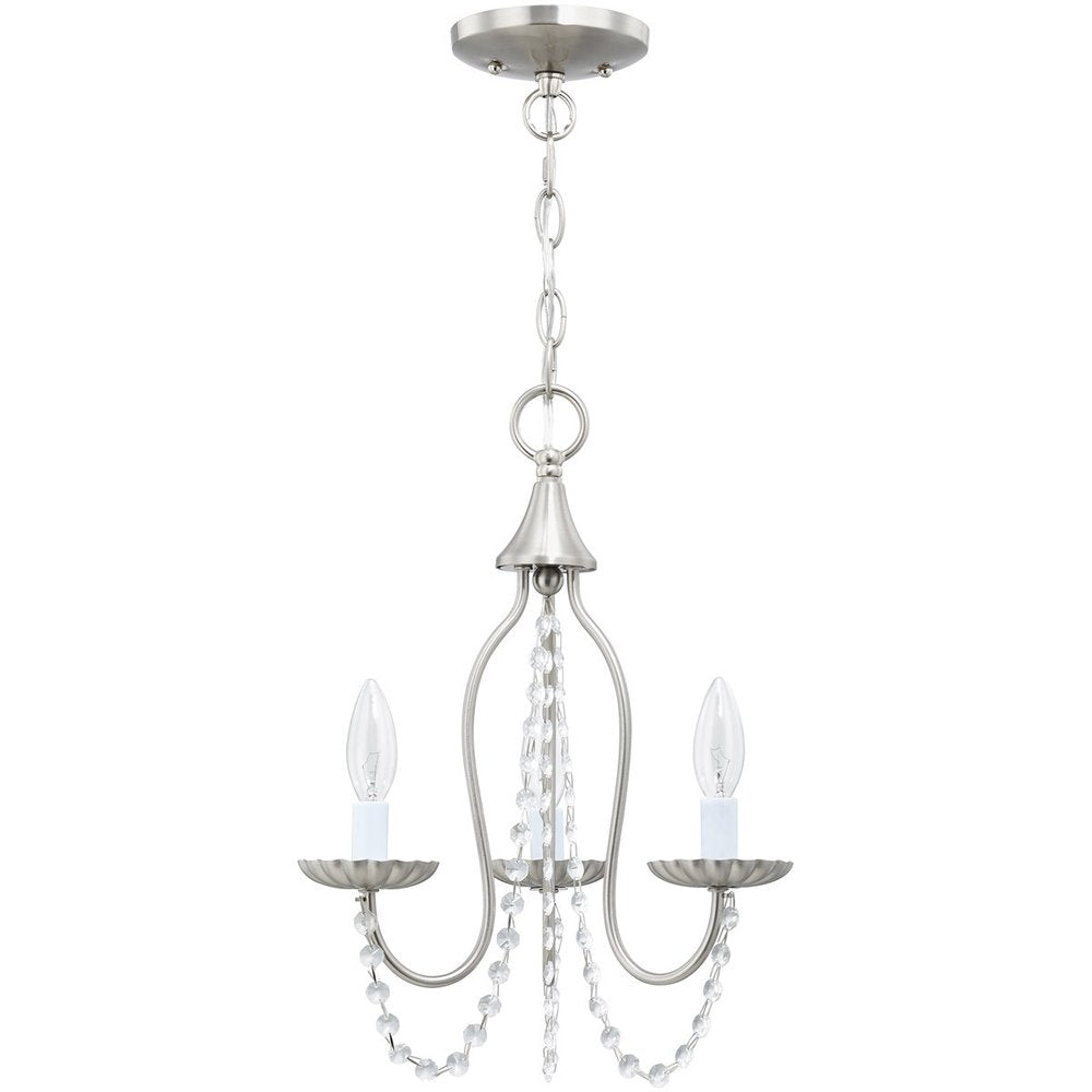 Three Light Dimmable Chandelier With Shades