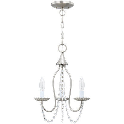 Three Light Dimmable Chandelier With Shades