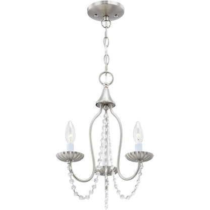 Three Light Dimmable Chandelier With Shades