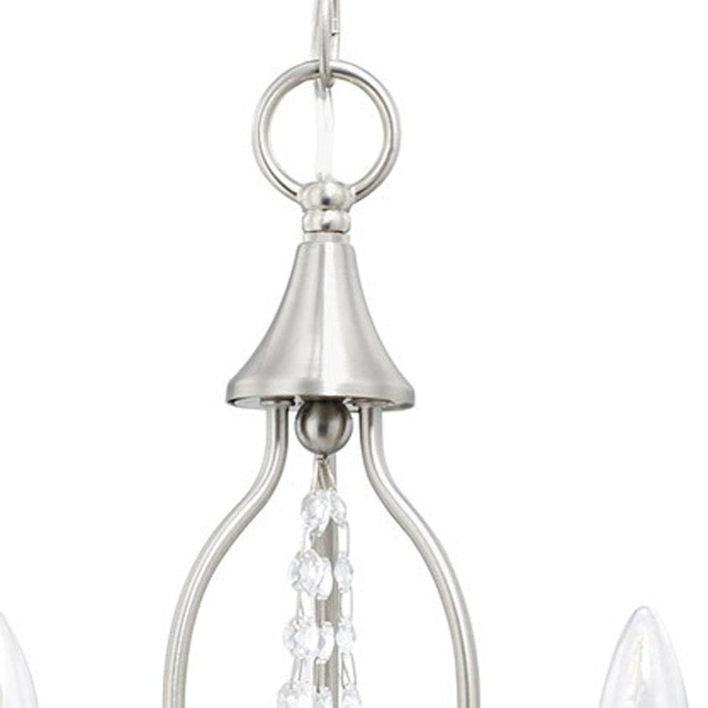 Three Light Dimmable Chandelier With Shades