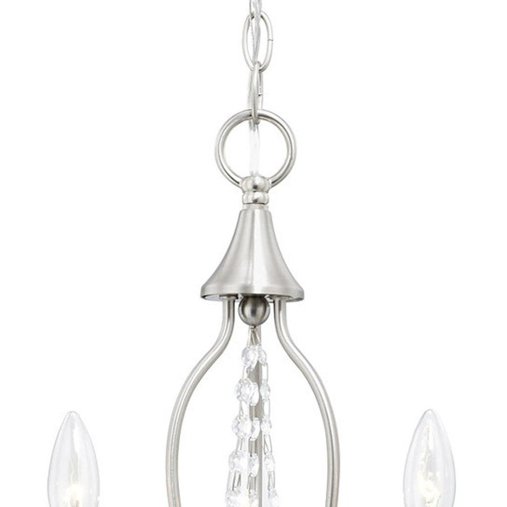 Three Light Dimmable Chandelier With Shades