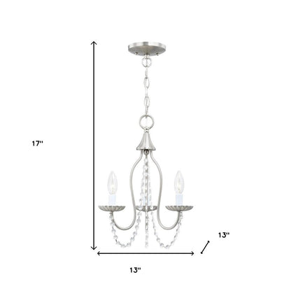 Three Light Dimmable Chandelier With Shades