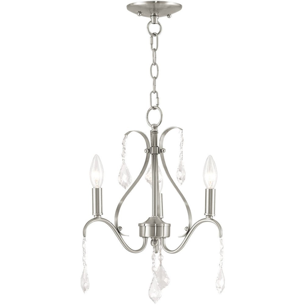 Three Light Dimmable Chandelier With Shades