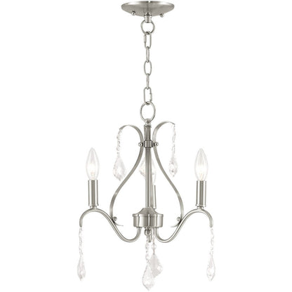 Three Light Dimmable Chandelier With Shades