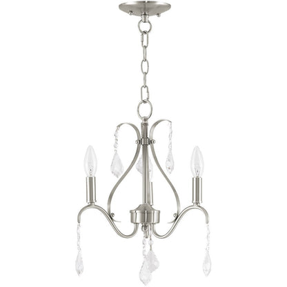 Three Light Dimmable Chandelier With Shades