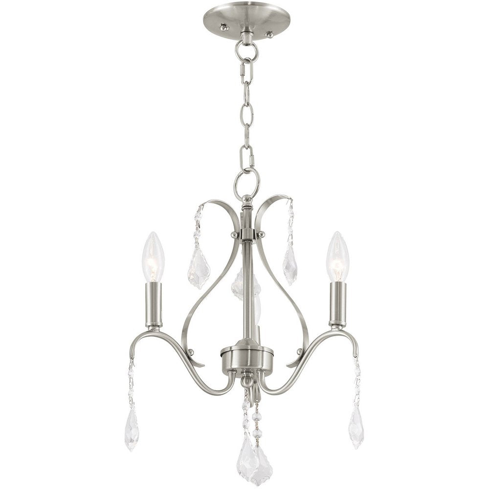 Three Light Dimmable Chandelier With Shades