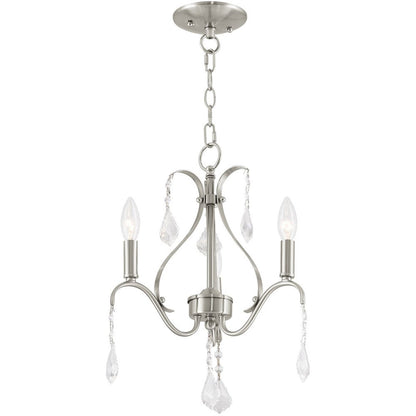 Three Light Dimmable Chandelier With Shades
