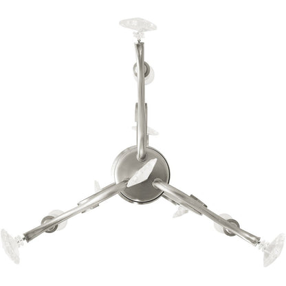 Three Light Dimmable Chandelier With Shades