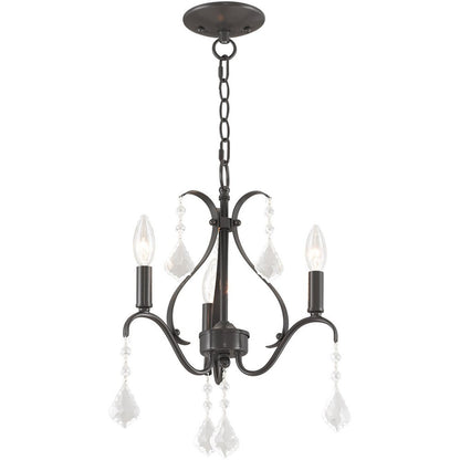 Three Light Dimmable Chandelier With Shades