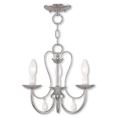 Three Light Dimmable Chandelier With Shades