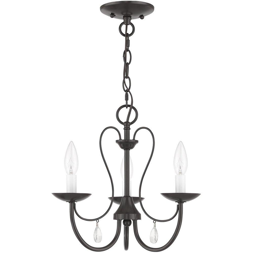 Three Light Dimmable Chandelier With Shades