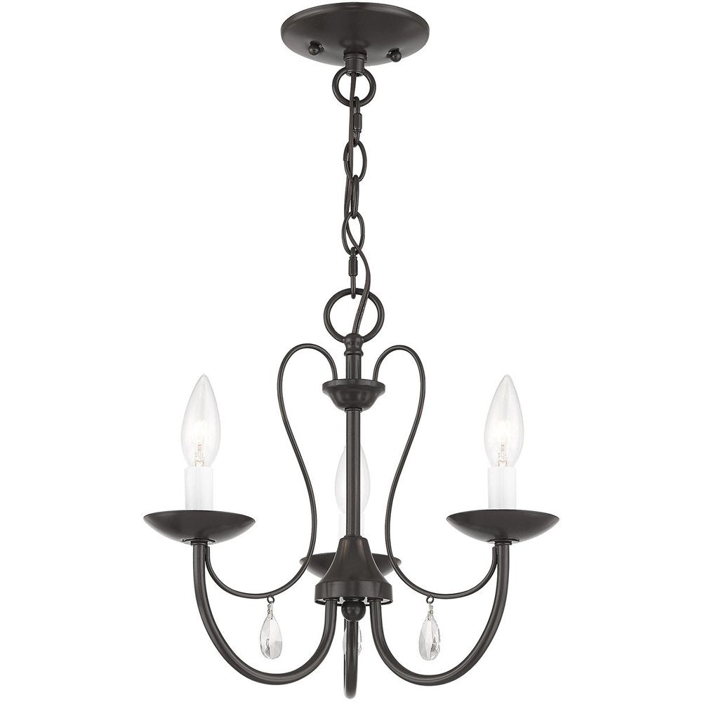 Three Light Dimmable Chandelier With Shades