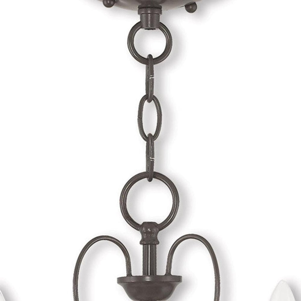 Three Light Dimmable Chandelier With Shades