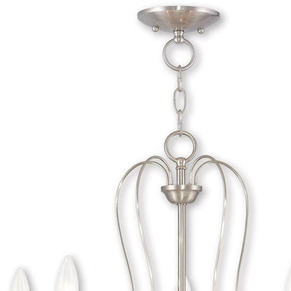 Five Light Dimmable Chandelier With Shades