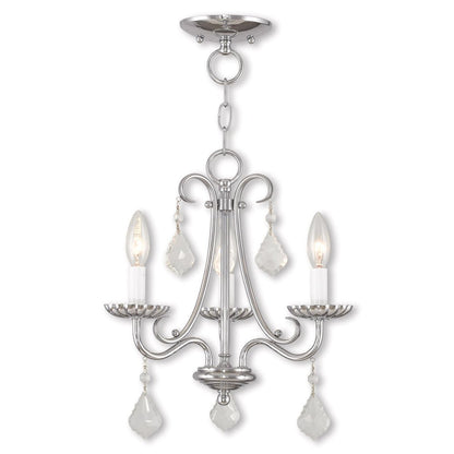 Three Light Dimmable Chandelier With Shades