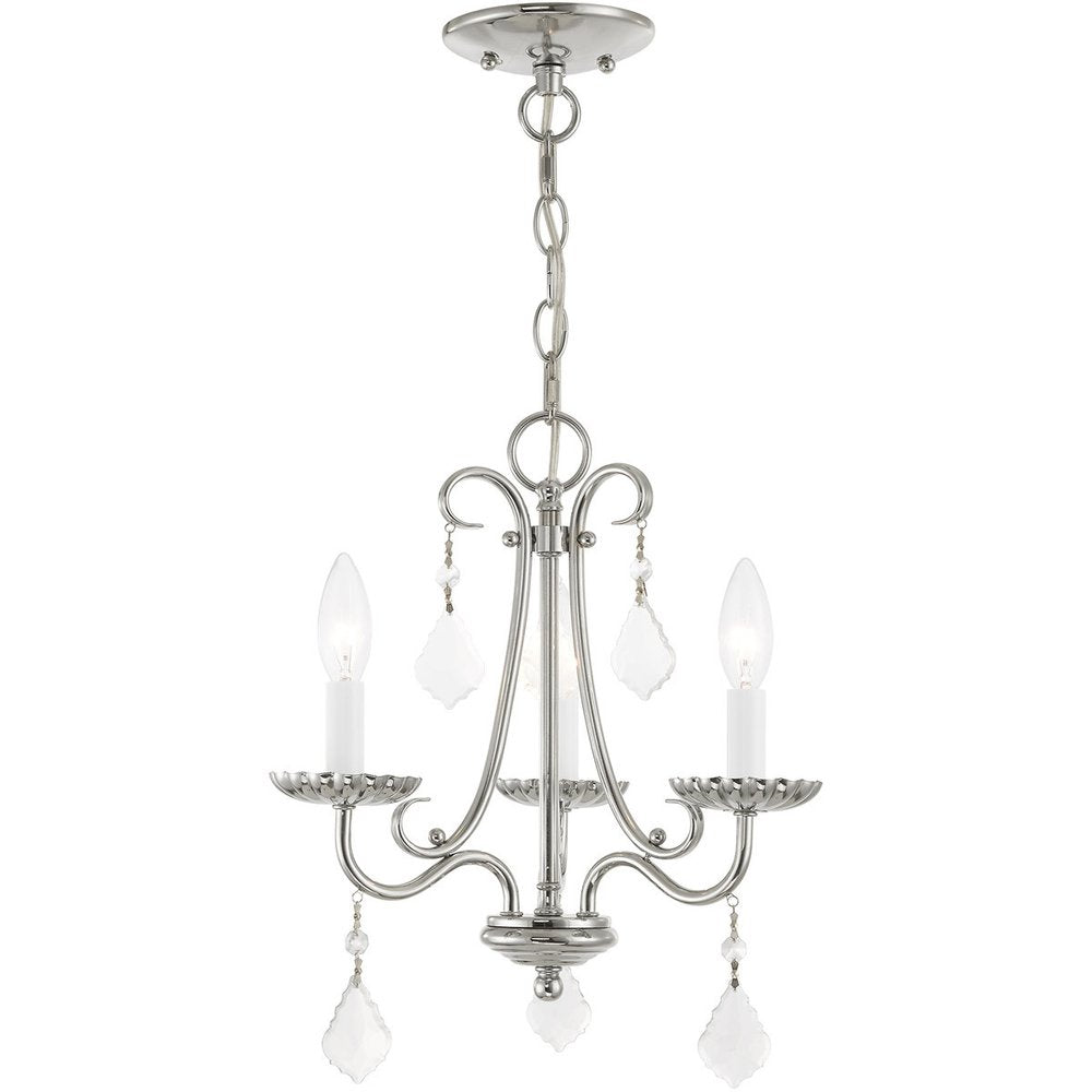 Three Light Dimmable Chandelier With Shades