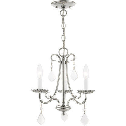 Three Light Dimmable Chandelier With Shades