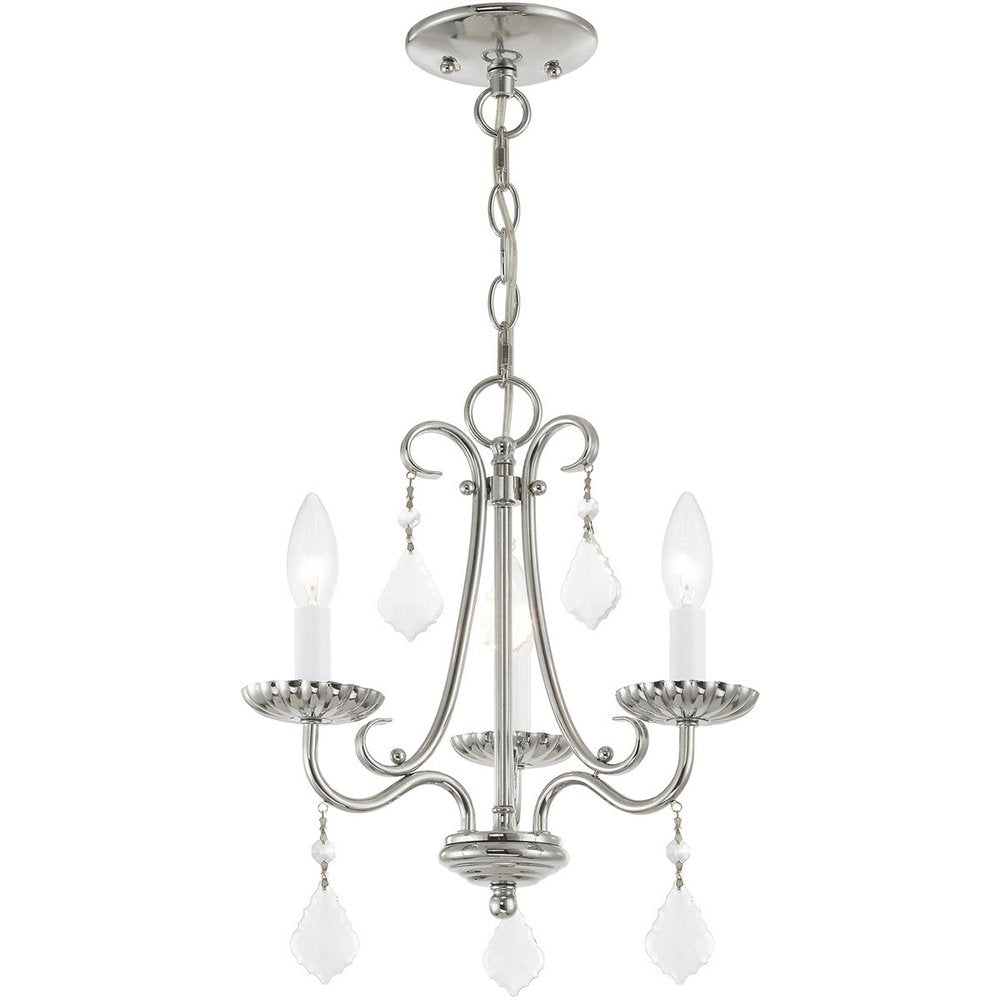 Three Light Dimmable Chandelier With Shades