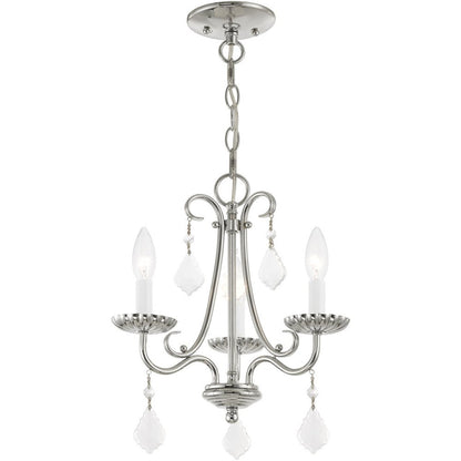 Three Light Dimmable Chandelier With Shades