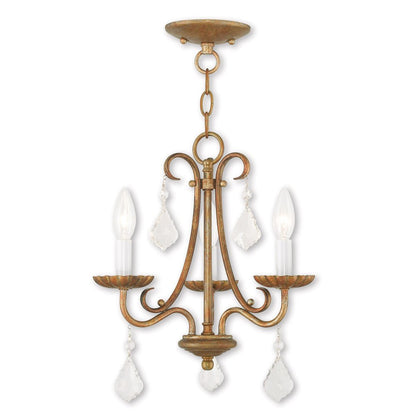 Three Light Dimmable Chandelier With Shades