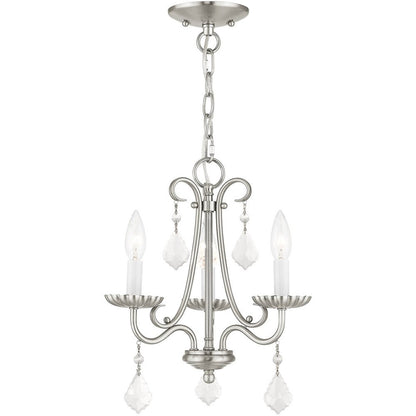Three Light Dimmable Chandelier With Shades
