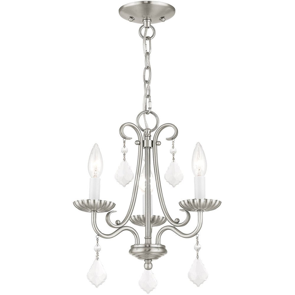 Three Light Dimmable Chandelier With Shades