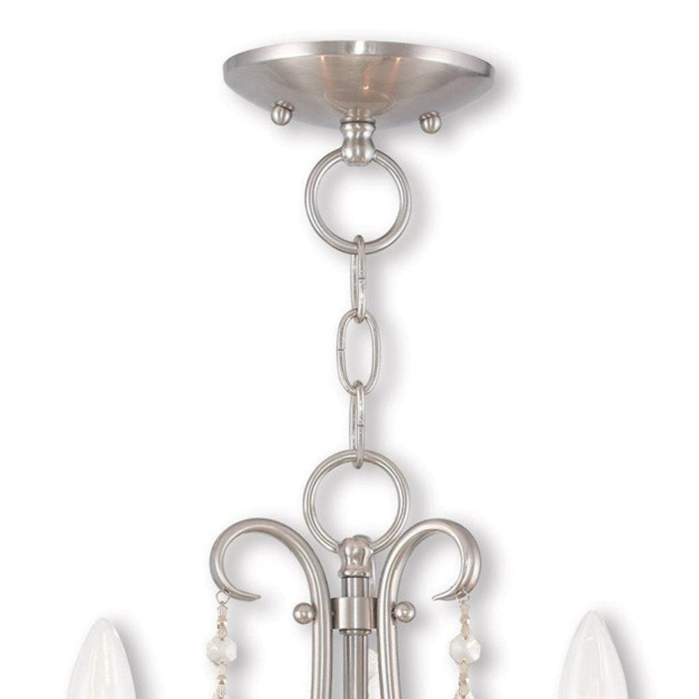 Three Light Dimmable Chandelier With Shades