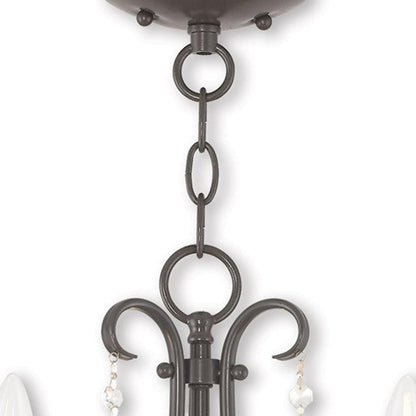 Three Light Dimmable Chandelier With Shades