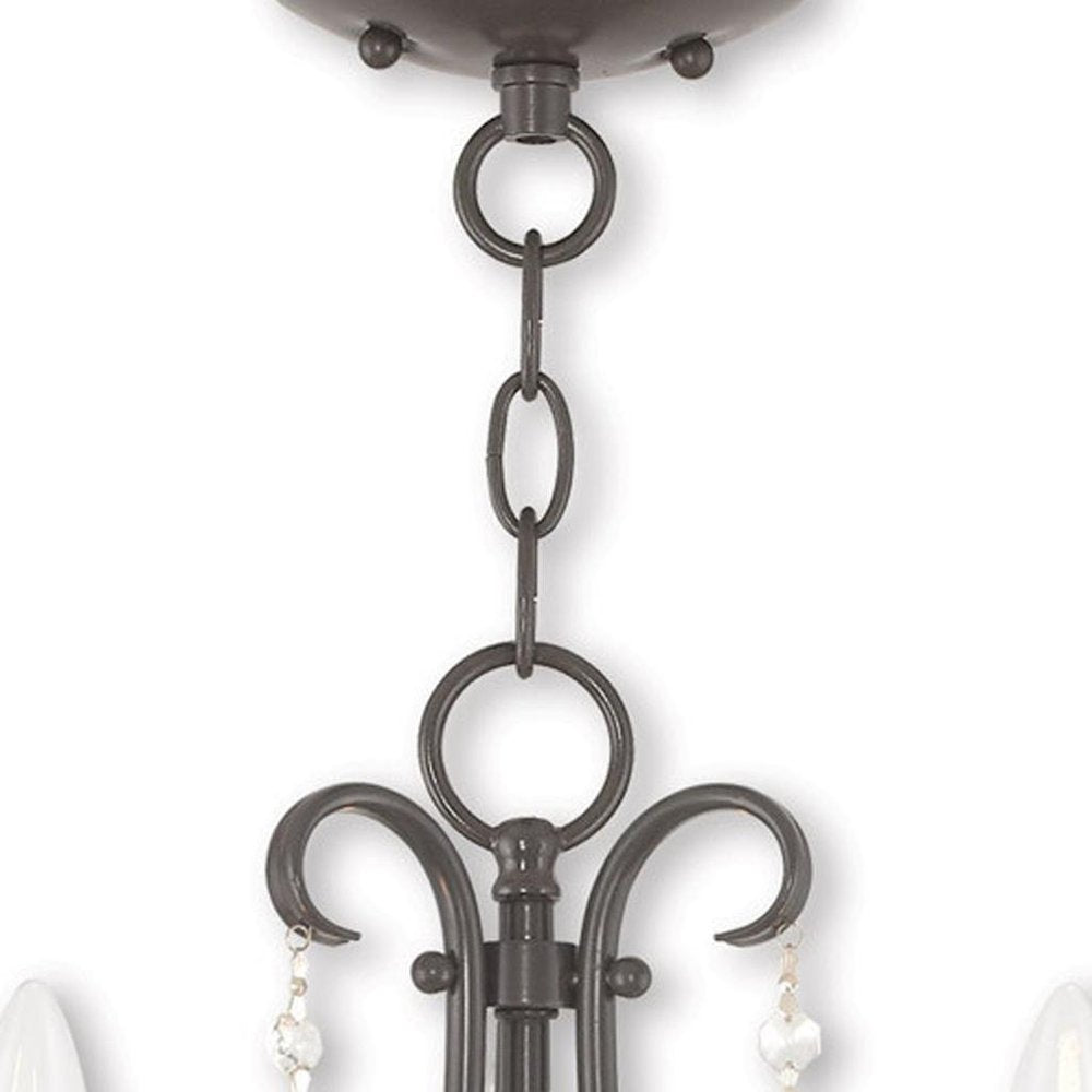 Three Light Dimmable Chandelier With Shades