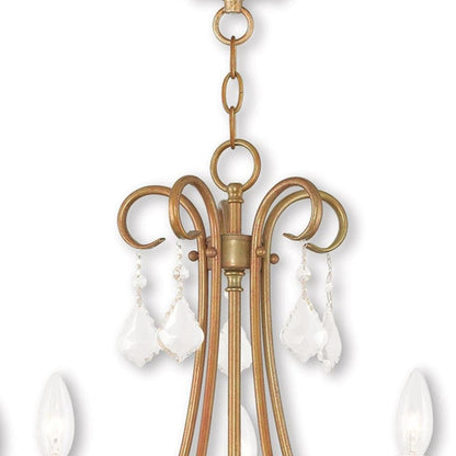 Five Light Dimmable Chandelier With Shades