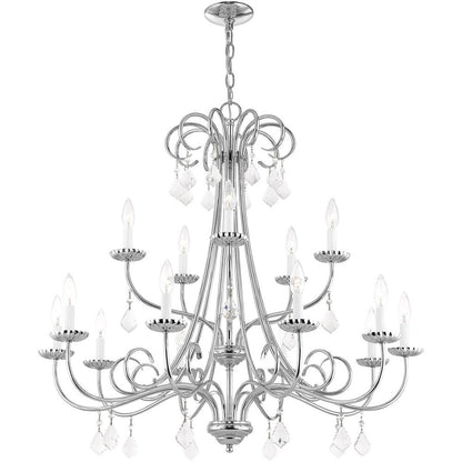 Multi Light Dimmable Chandelier With Shades