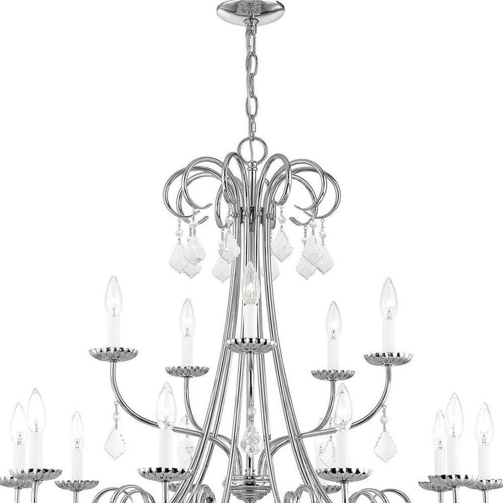Multi Light Dimmable Chandelier With Shades