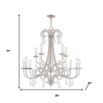 Multi Light Dimmable Chandelier With Shades