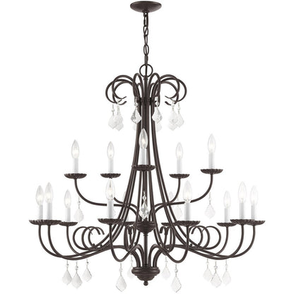 Multi Light Dimmable Chandelier With Shades