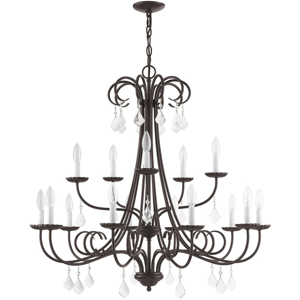 Multi Light Dimmable Chandelier With Shades