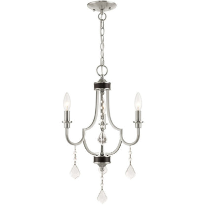 Three Light Dimmable Chandelier With Shades