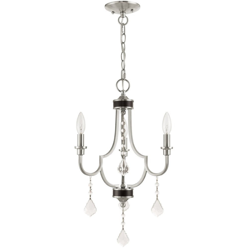 Three Light Dimmable Chandelier With Shades