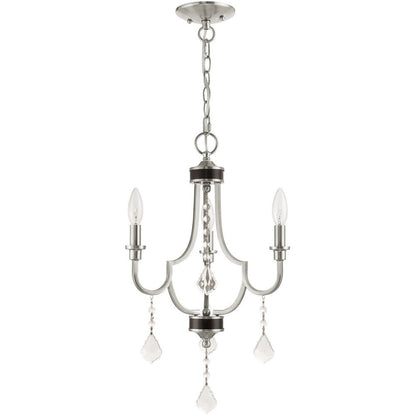 Three Light Dimmable Chandelier With Shades