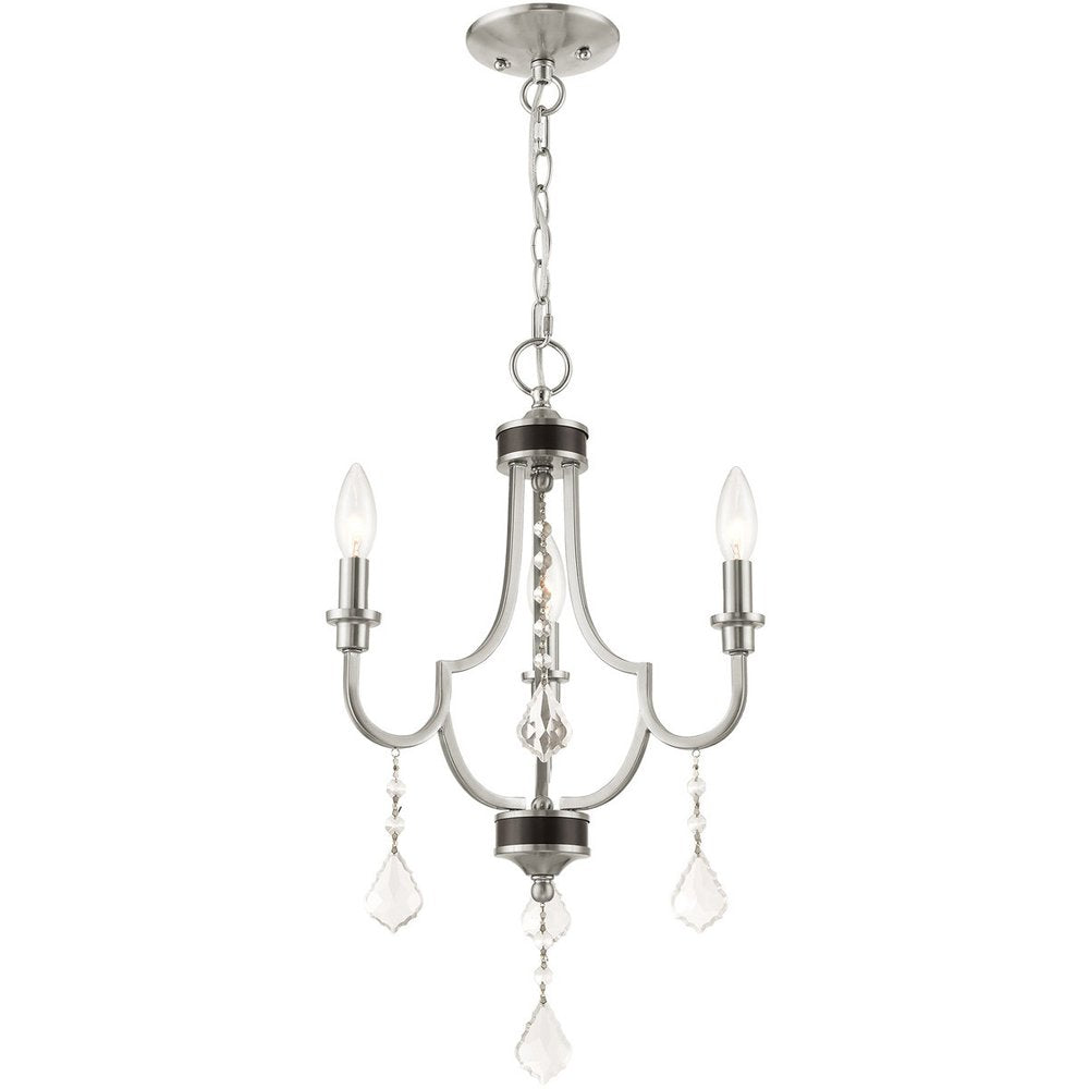 Three Light Dimmable Chandelier With Shades