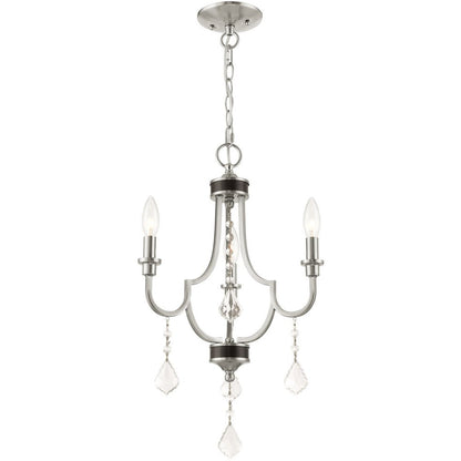 Three Light Dimmable Chandelier With Shades