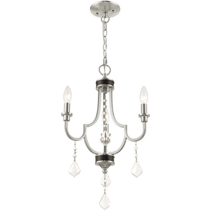 Three Light Dimmable Chandelier With Shades