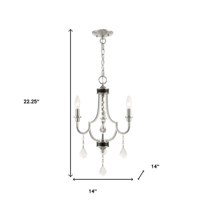 Three Light Dimmable Chandelier With Shades